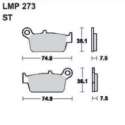 273 ST AP Racing első fékbetét