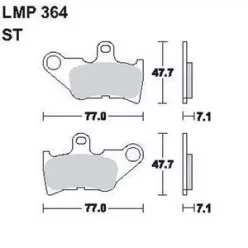 364 ST AP Racing első fékbetét