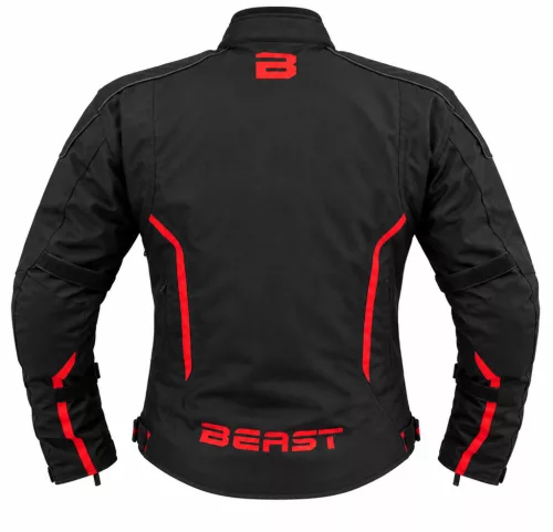 BEAST  BST-1001 Black/Red motoros kabát