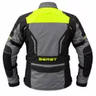 BEAST  BST-1002 Black/Grey/Fluo motoros kabát