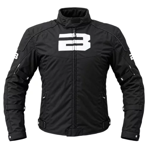 BEAST  BST-1003 Black/White motoros kabát