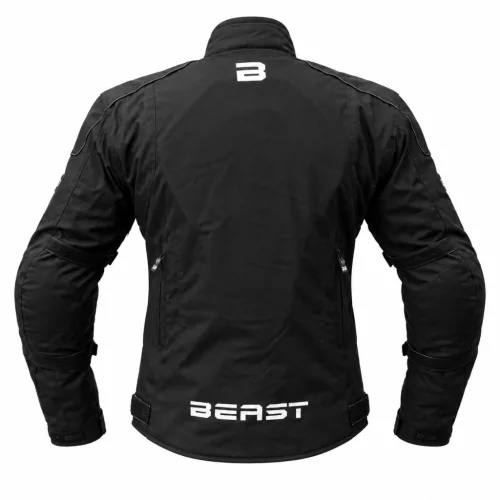 BEAST  BST-1003 Black/White motoros kabát