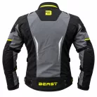 Beast BST-1003 Black/Grey/Fluo motoros kabát