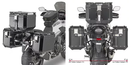 CB500X oldaldoboz tartók