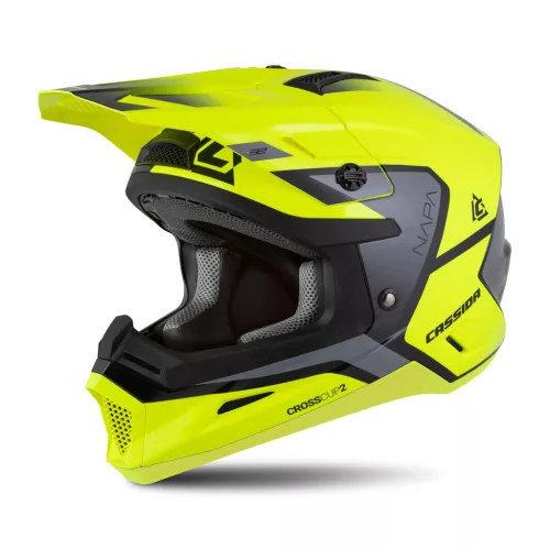 Cassida Cup 2 Napa Black/Neon Yellow/Grey Cross bukósisak