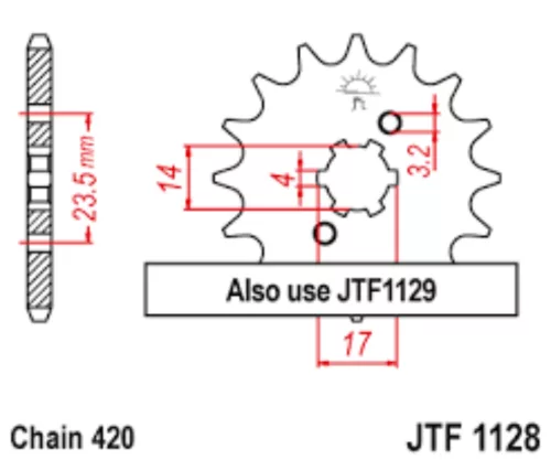 JTF 1128 lánckerék