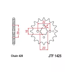 JTF 1425 lánckerék