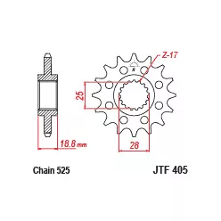 JTF 405 lánckerék
