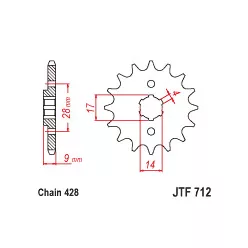 JTF 712 lánckerék