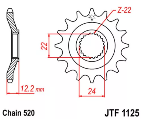 JTF 1125 lánckerék