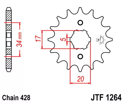 JTF 1264 lánckerék