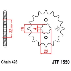 JTF 1550 lánckerék