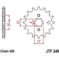 JTF 249 lánckerék
