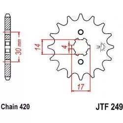 JTF 249 lánckerék