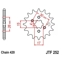JTF 252 lánckerék