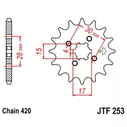 JTF 253 lánckerék