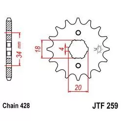 JTF 259 lánckerék