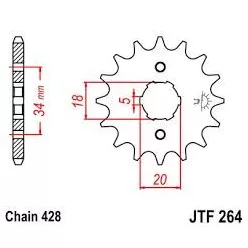 JTF 264 lánckerék