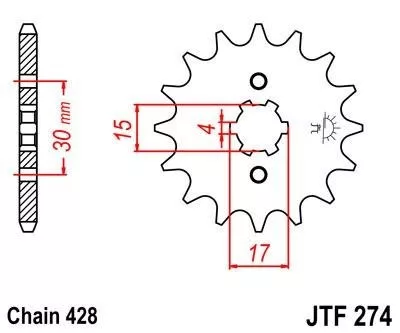 JTF 274 lánckerék