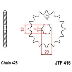 JTF 416 lánckerék