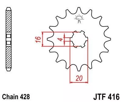 JTF 416 lánckerék