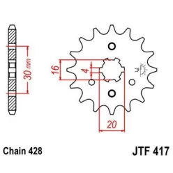 JTF 417 lánckerék
