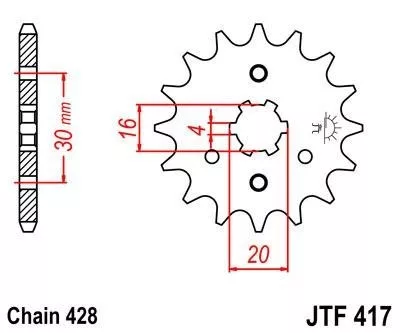 JTF 417 lánckerék