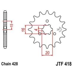 JTF 418 lánckerék