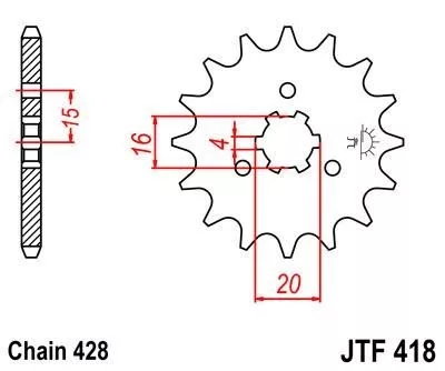 JTF 418 lánckerék