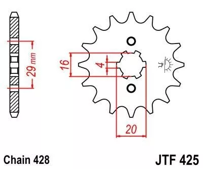 JTF 425 lánckerék