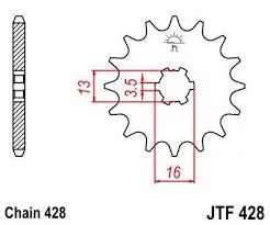 JTF 428 lánckerék