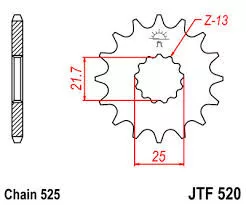 JTF 520 lánckerék