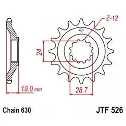 JTF 526 lánckerék