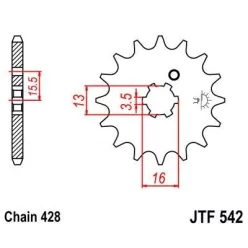 JTF 542 lánckerék