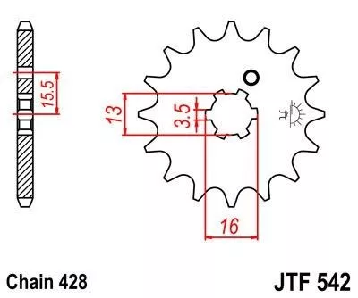 JTF 542 lánckerék
