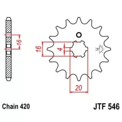 JTF 546 lánckerék