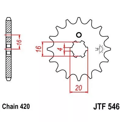 JTF 546 lánckerék