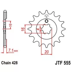 JTF 555 lánckerék