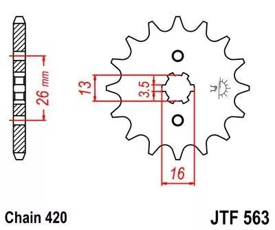 JTF 563 lánckerék