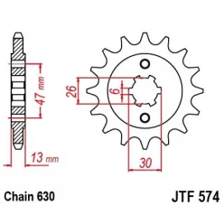 JTF 574 lánckerék
