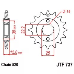JTF 737 lánckerék