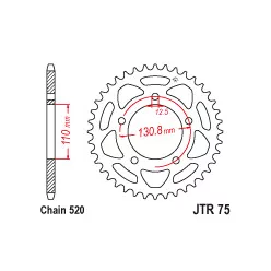 JTR 075 lánckerék