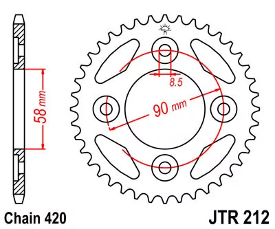 JTR 212 lánckerék