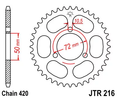 JTR 216 lánckerék