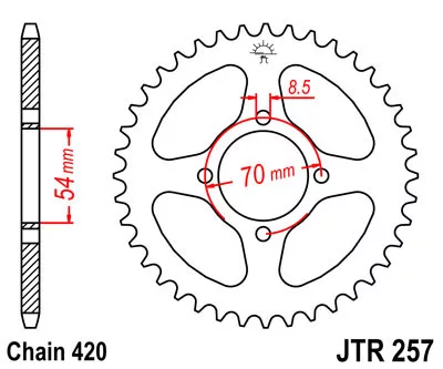 JTR 257 lánckerék
