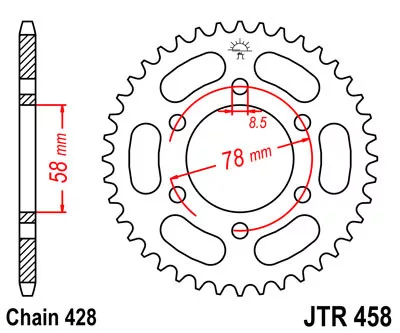 JTR 458 lánckerék