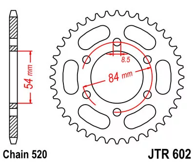 JTR 602 lánckerék