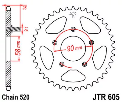 JTR 605 lánckerék