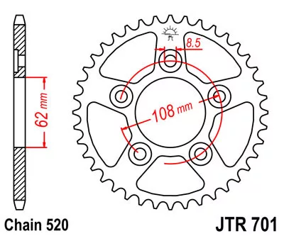 JTR 701 lánckerék