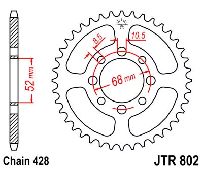 JTR 802 lánckerék